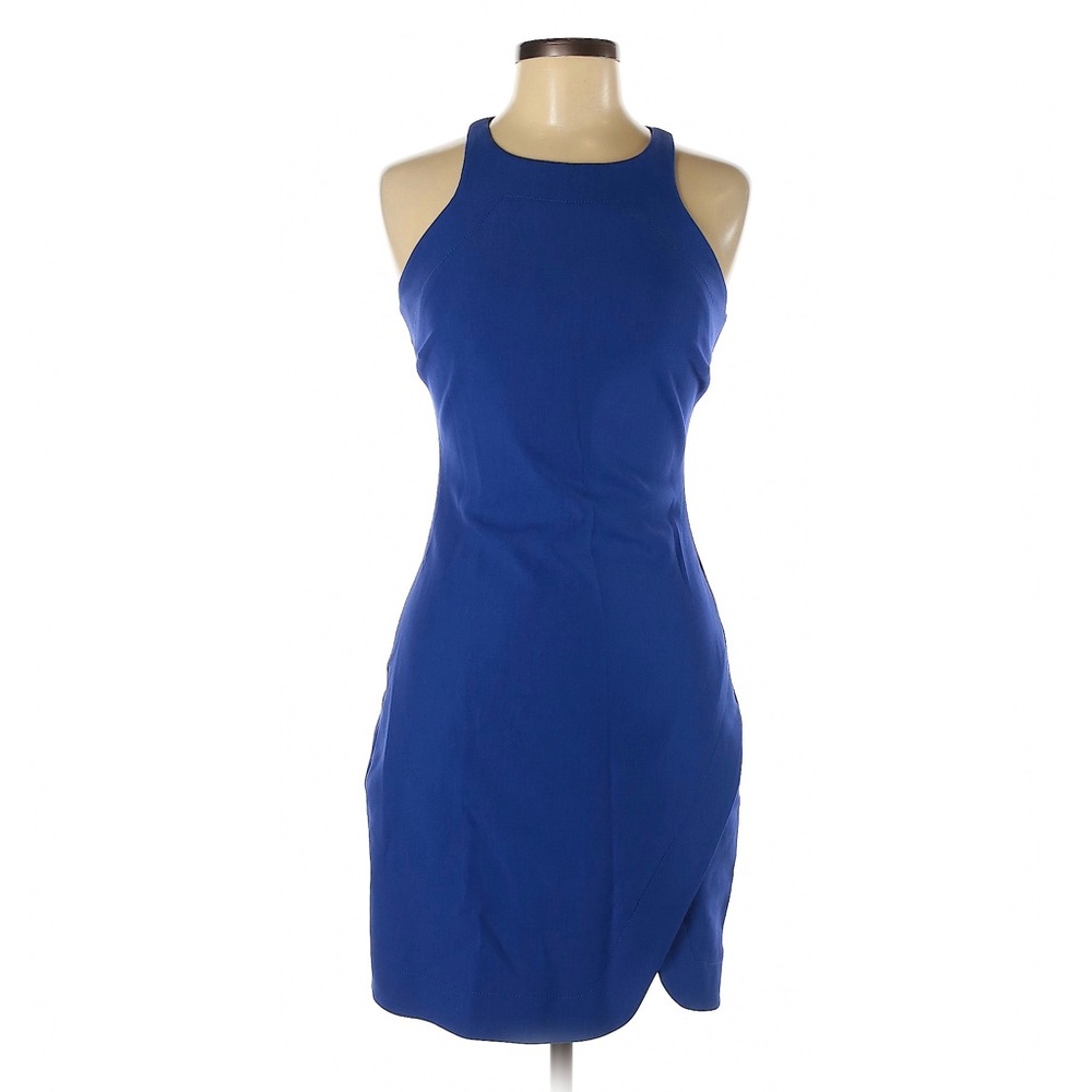 Classy blue cocktail dress